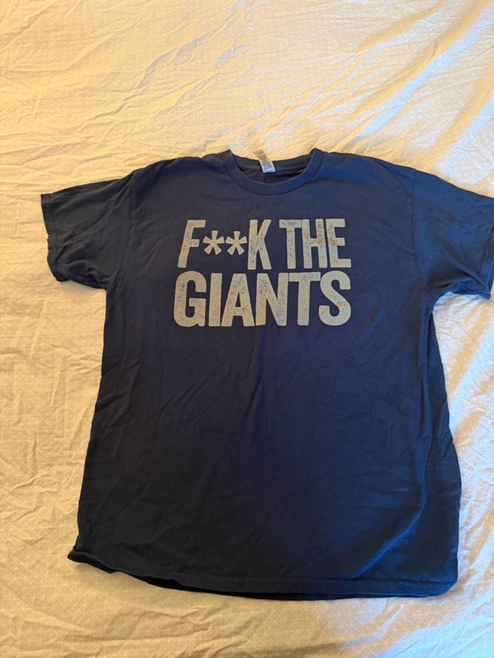 Men’s Graphic Tee  "F**K THE GIANTS" Slogan size large